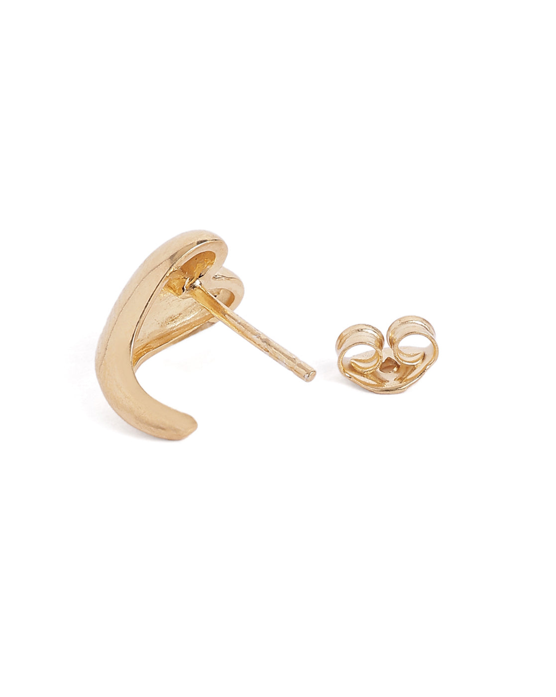 18kt Gold Plated Heart Half Hoop Earring