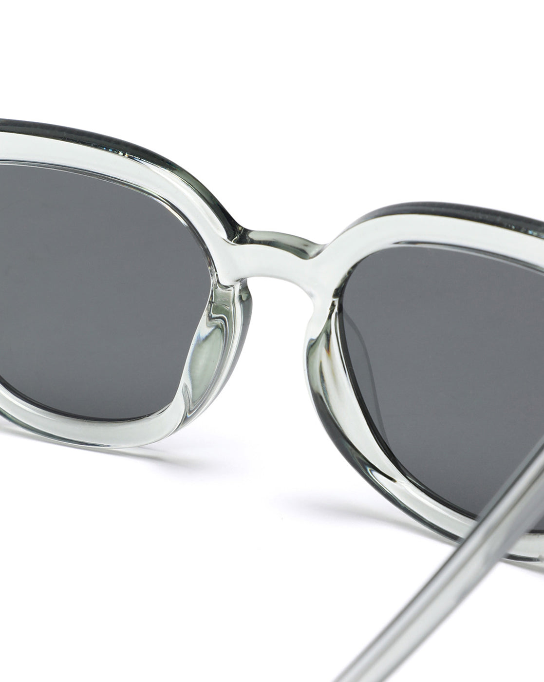 Women Green Toned Grey UV Protected Lens Cat Eye Sunglasses