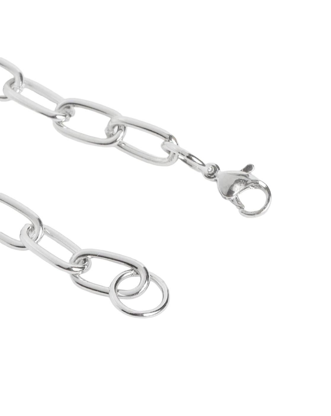 Men Elongated Oval Link Chain Necklace