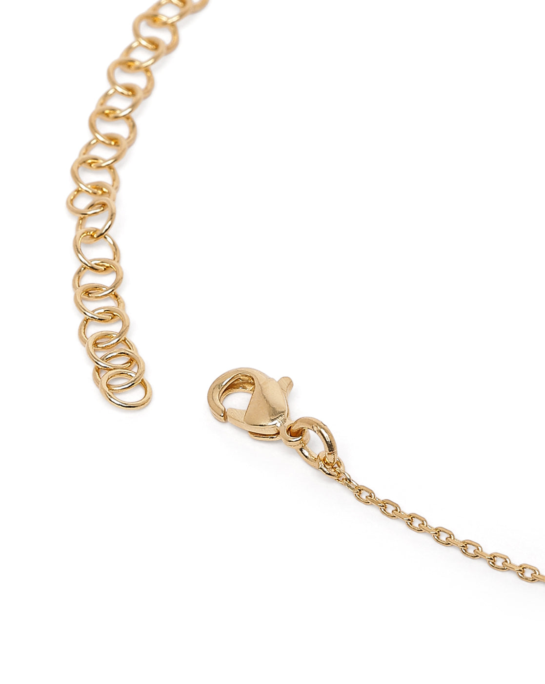 18kt Gold Plated Dangling Green Solitaire Necklace