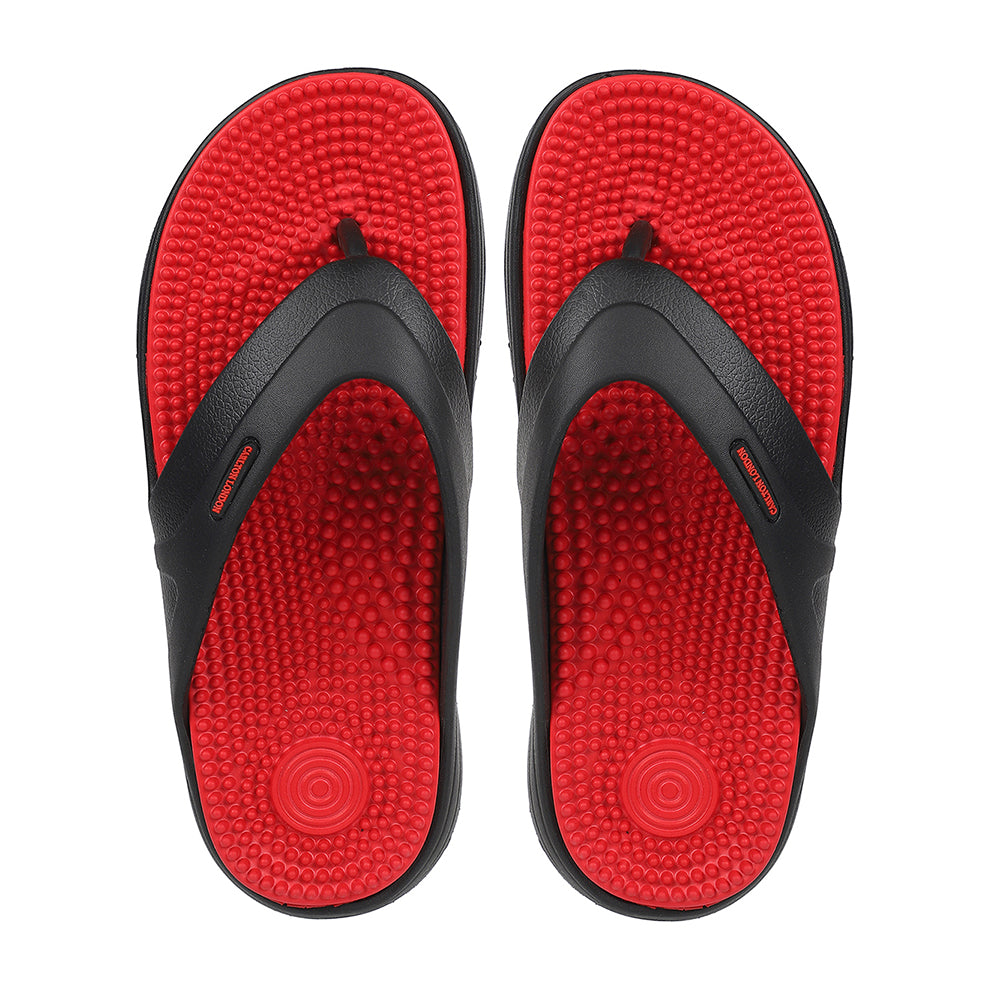 Men Acupressure Footbed Thong Sandals