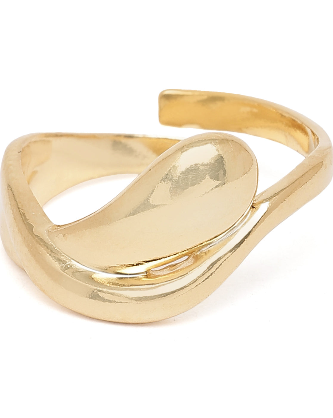 18kt Gold Plated Sculptural Adjustable Ring