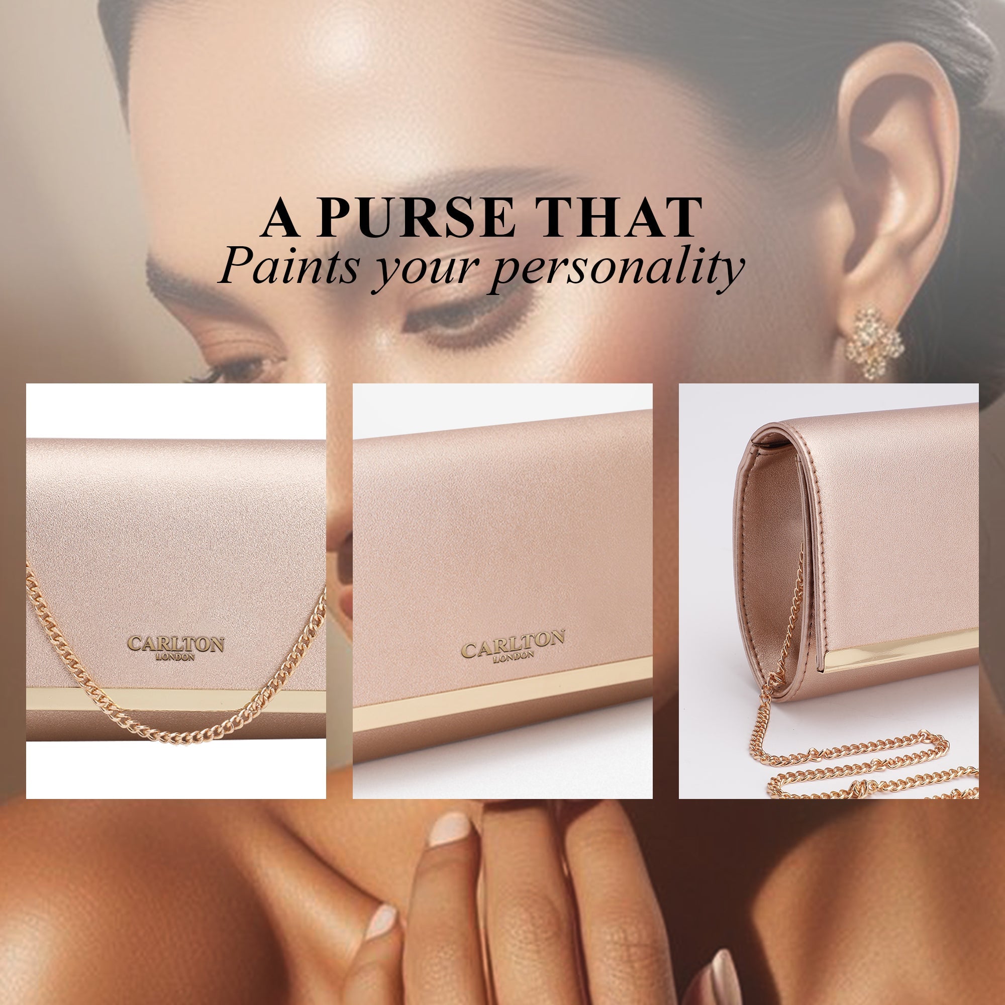 Carlton London Women Handbag - CLLP-996 ROSE GOLD