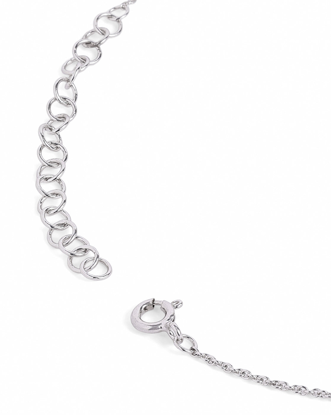 18kt Gold & Rhodium Plated Dual Tone Dangling Star Charm Necklace