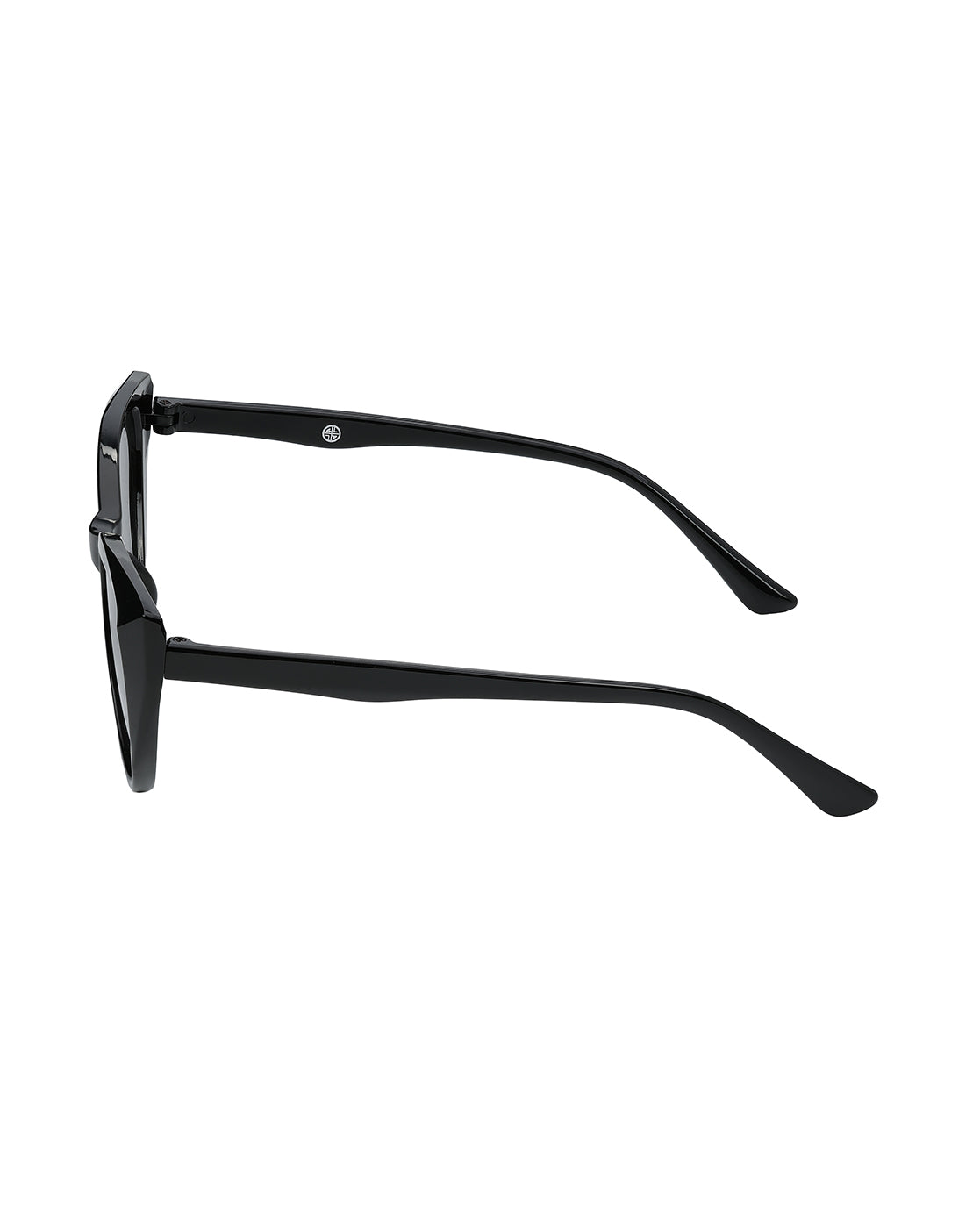 Women Black Toned UV Protected Black Lens Cateye Sunglasses