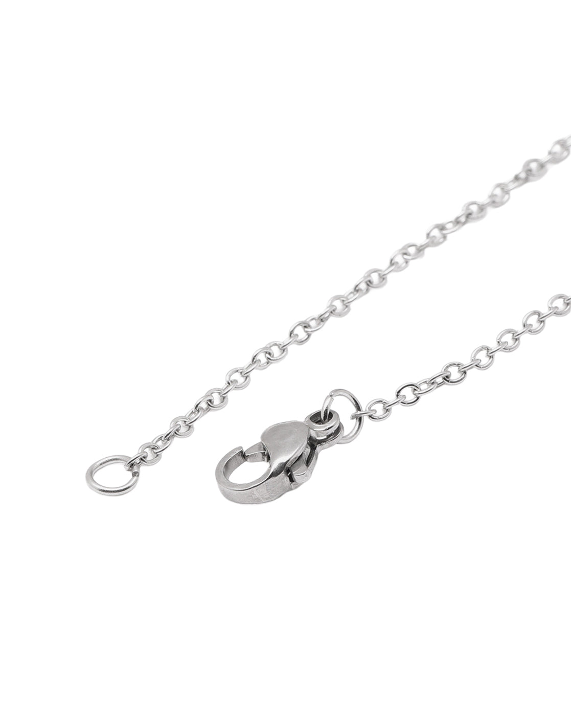 Silver Plated Budding Rose Pearl Pendant Necklace