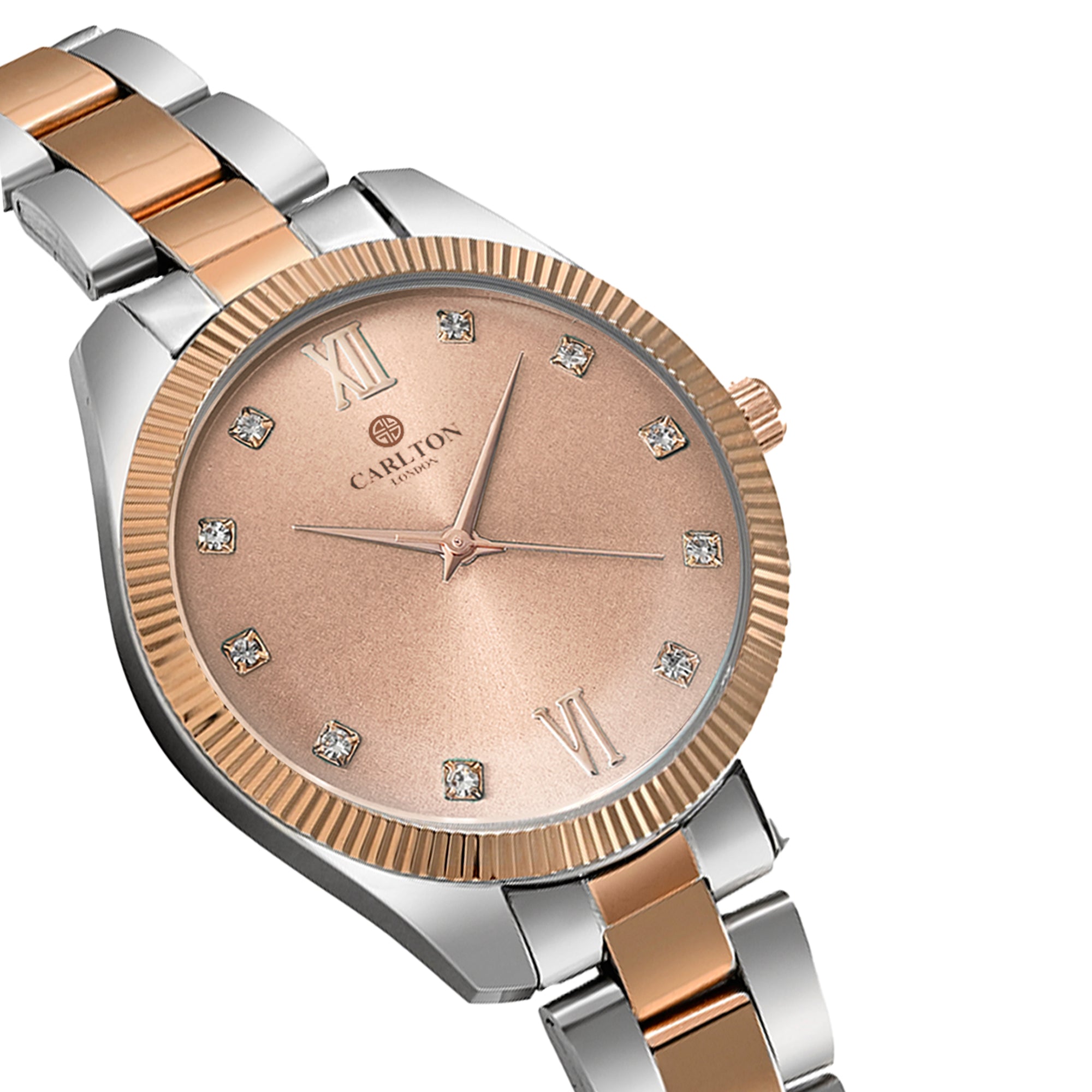 Women Rose Gold/Silver Stainless Steel Harper Analog Watch - CLBRTRSG