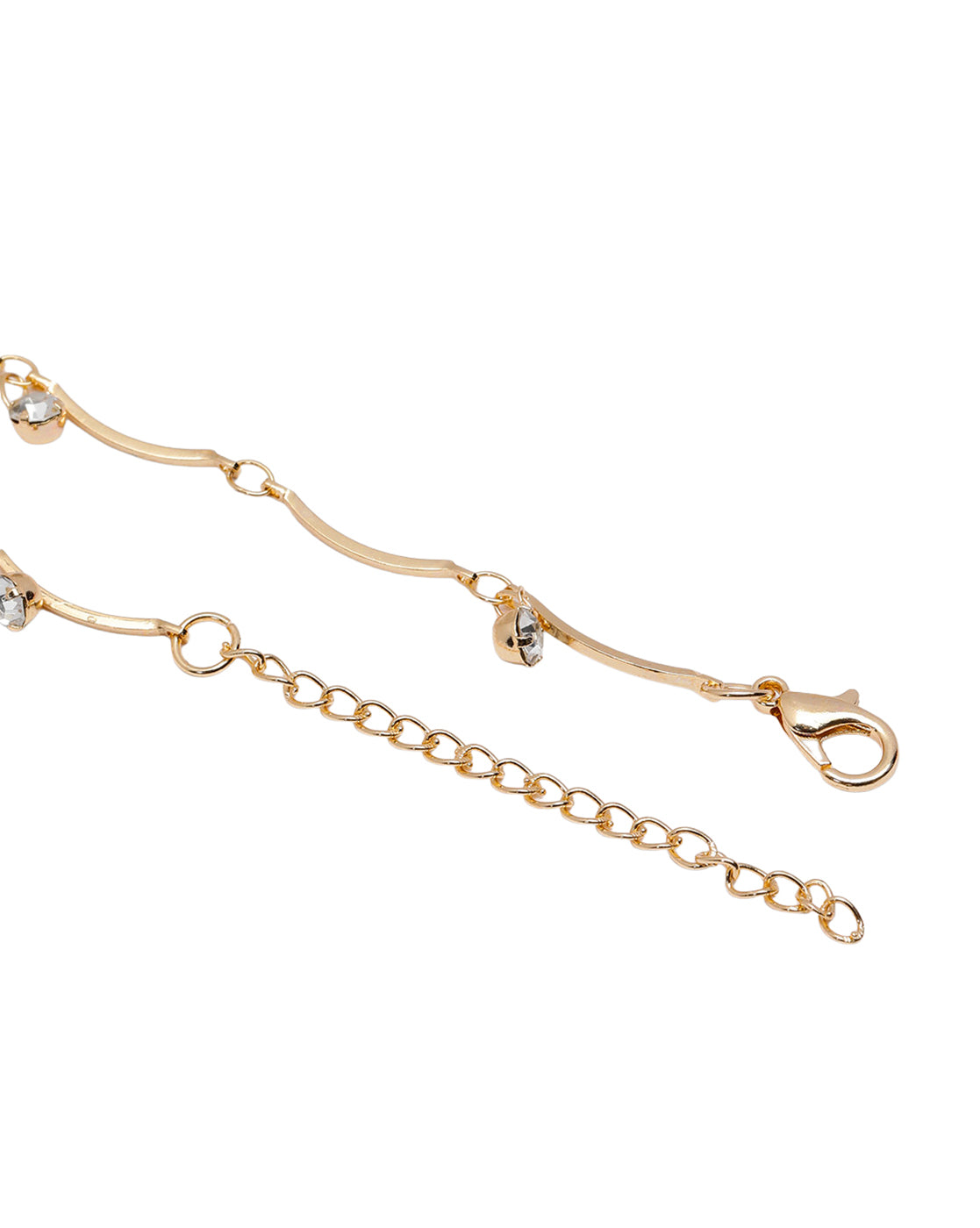 Gold Plated Dainty Rose Pink Beaded Floral Wave Necklace