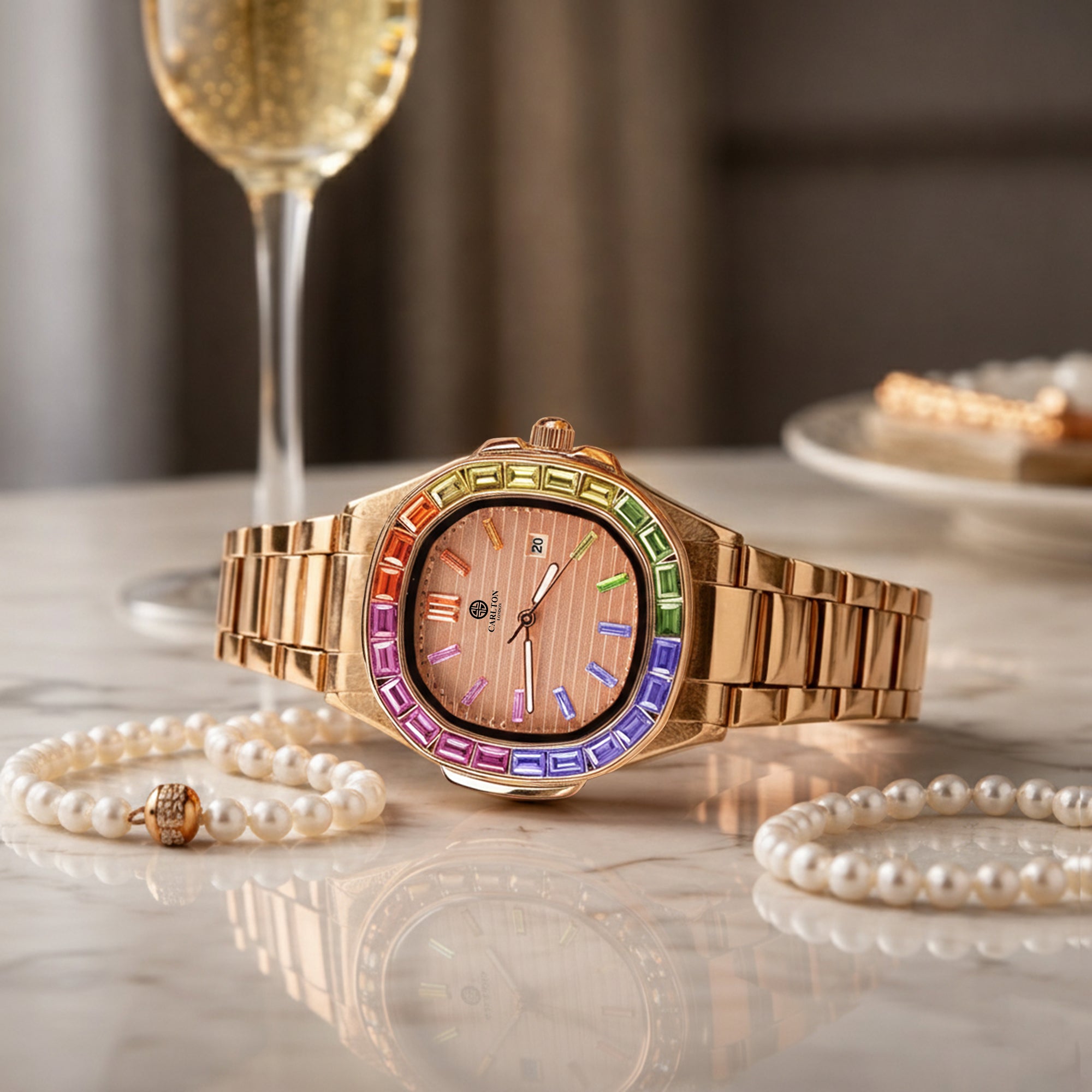 Carlton London Women Grace Rainbow Multicolor Analog Watch CLDPP-004