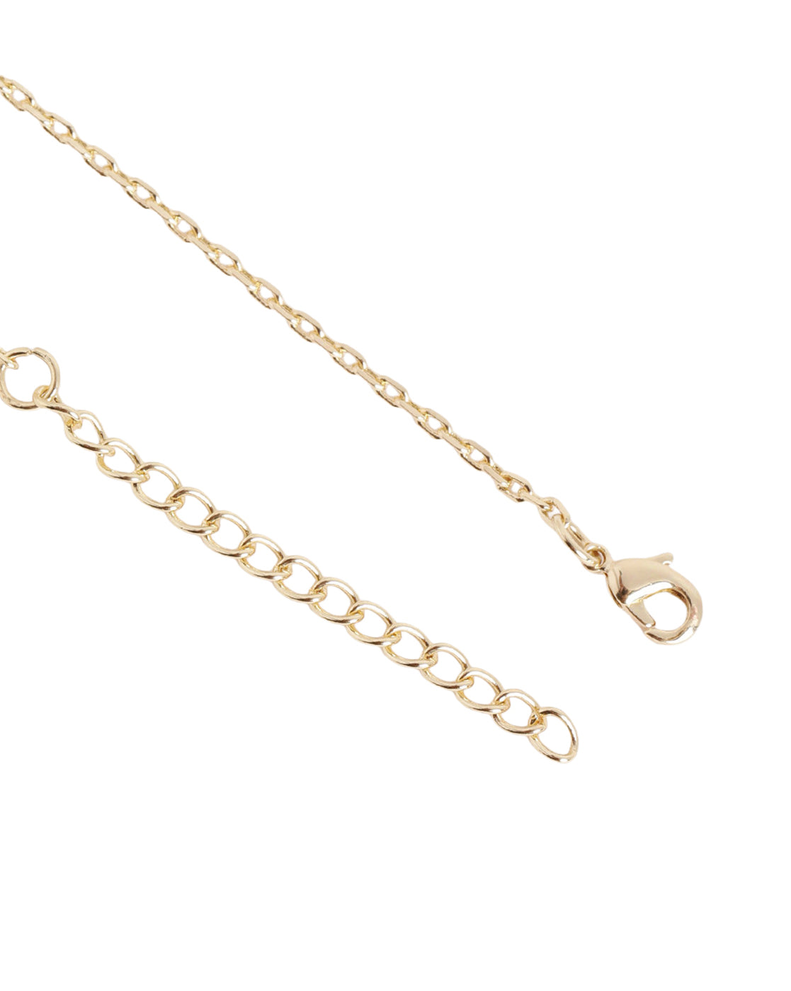 Gold Plated Green Stone and Enamel Round Floral Pendant with Chain