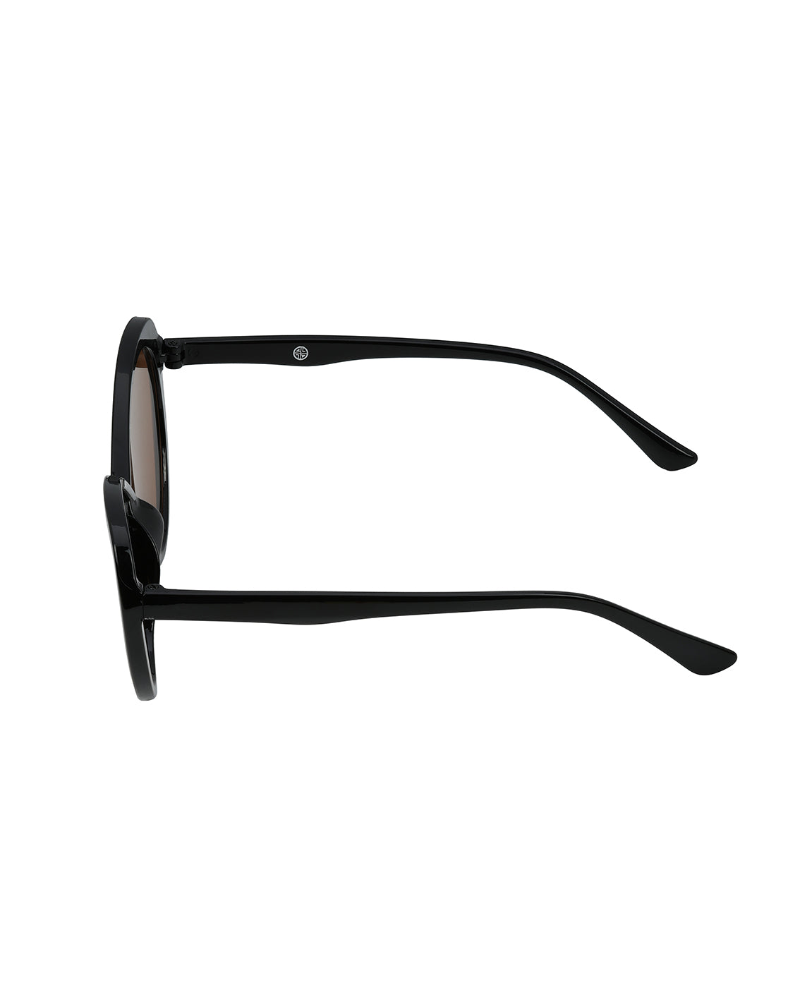 Women Black Toned UV Protected Brown Lens Oval Sunglasses