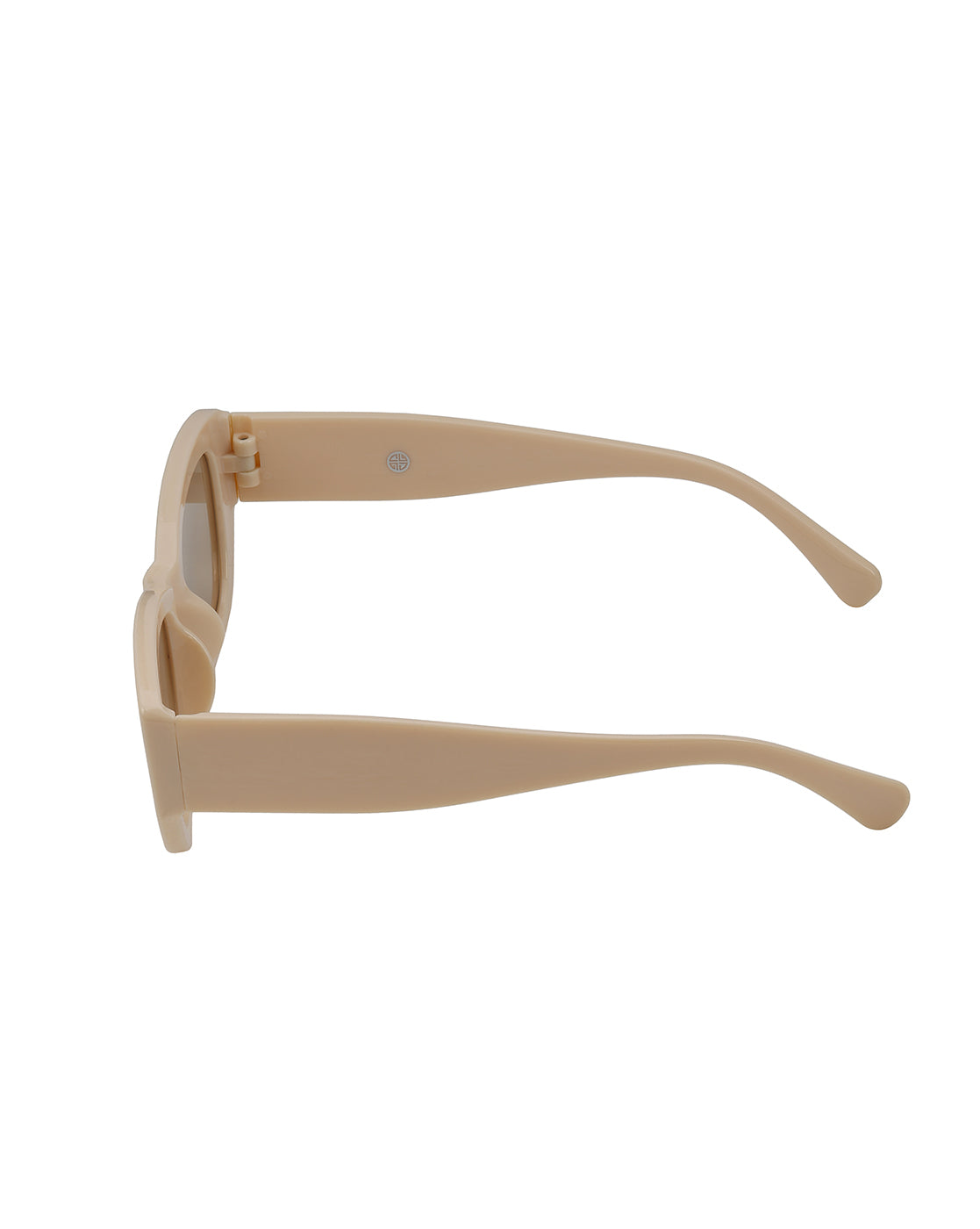 Women Cream Toned UV Protected Clear Lens Cateye Sunglasses