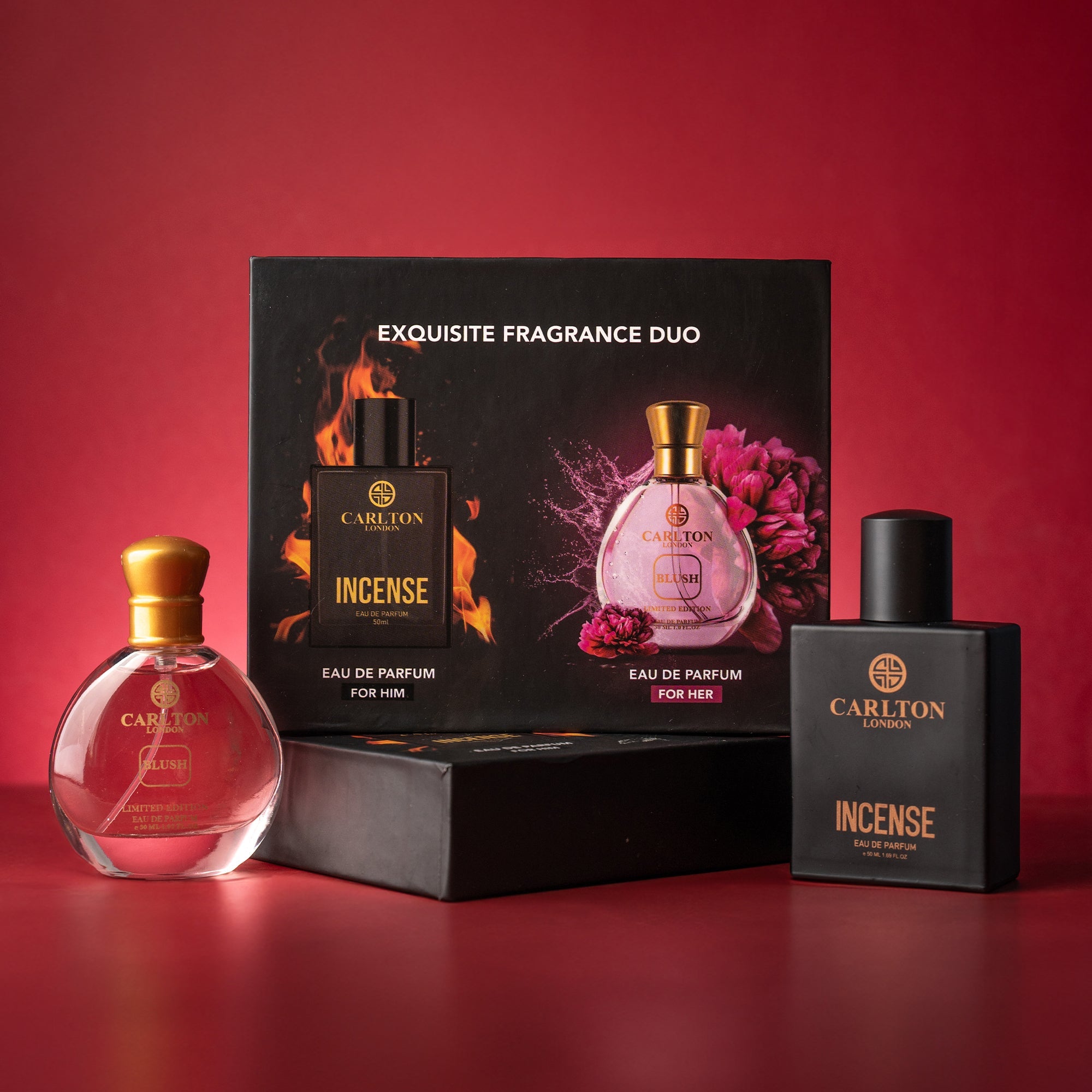 Exquisite Fragrance Duo - Incense Men 50Ml & Blush Women 30Ml Gift Set
