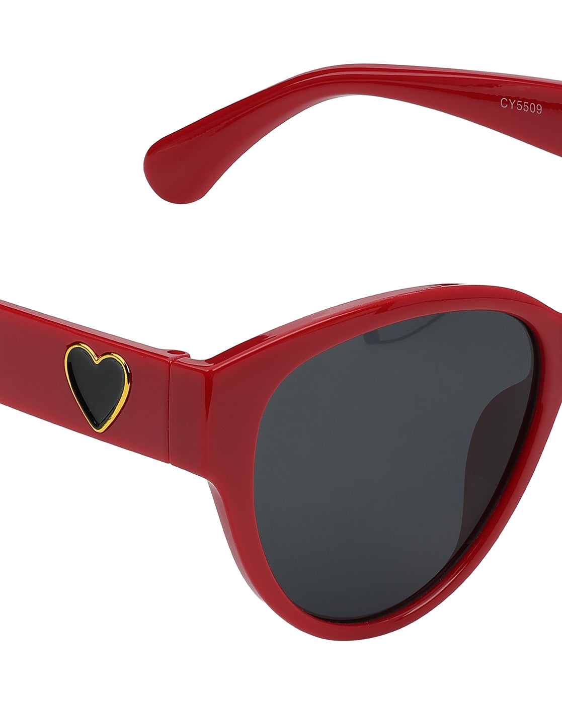 Women Party Red Toned UV Protected Black Lens Oversized Sunglasses