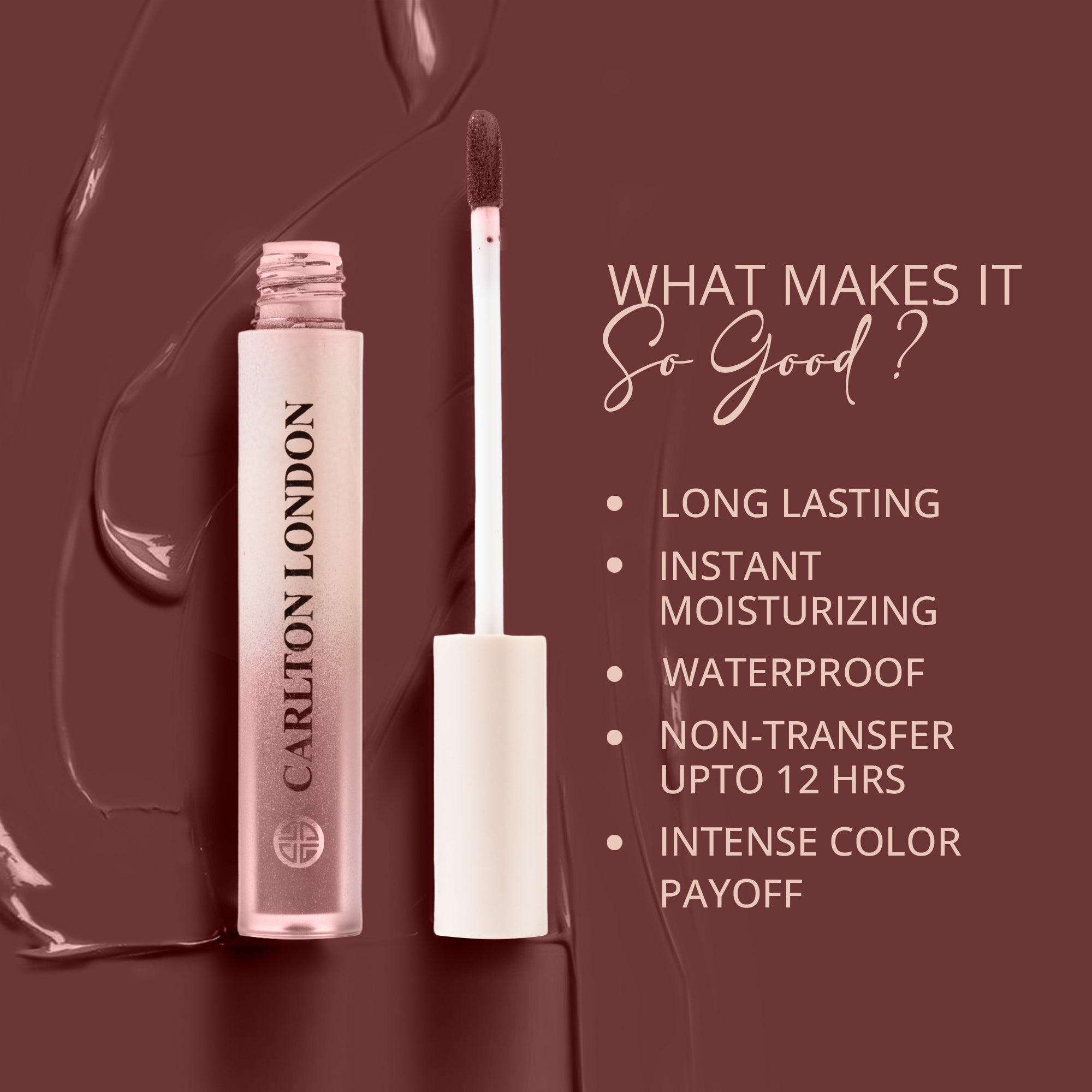 Carlton London Liquid Matte Lipsticks, Matte Finish & Non-Sticky - 3ml