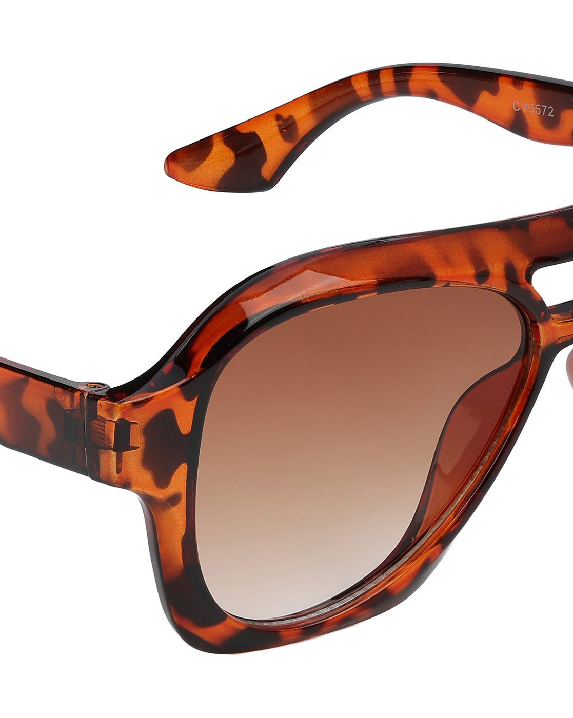 Women Tortoise Shell UV Protected Brown Lens Oversized Sunglasses