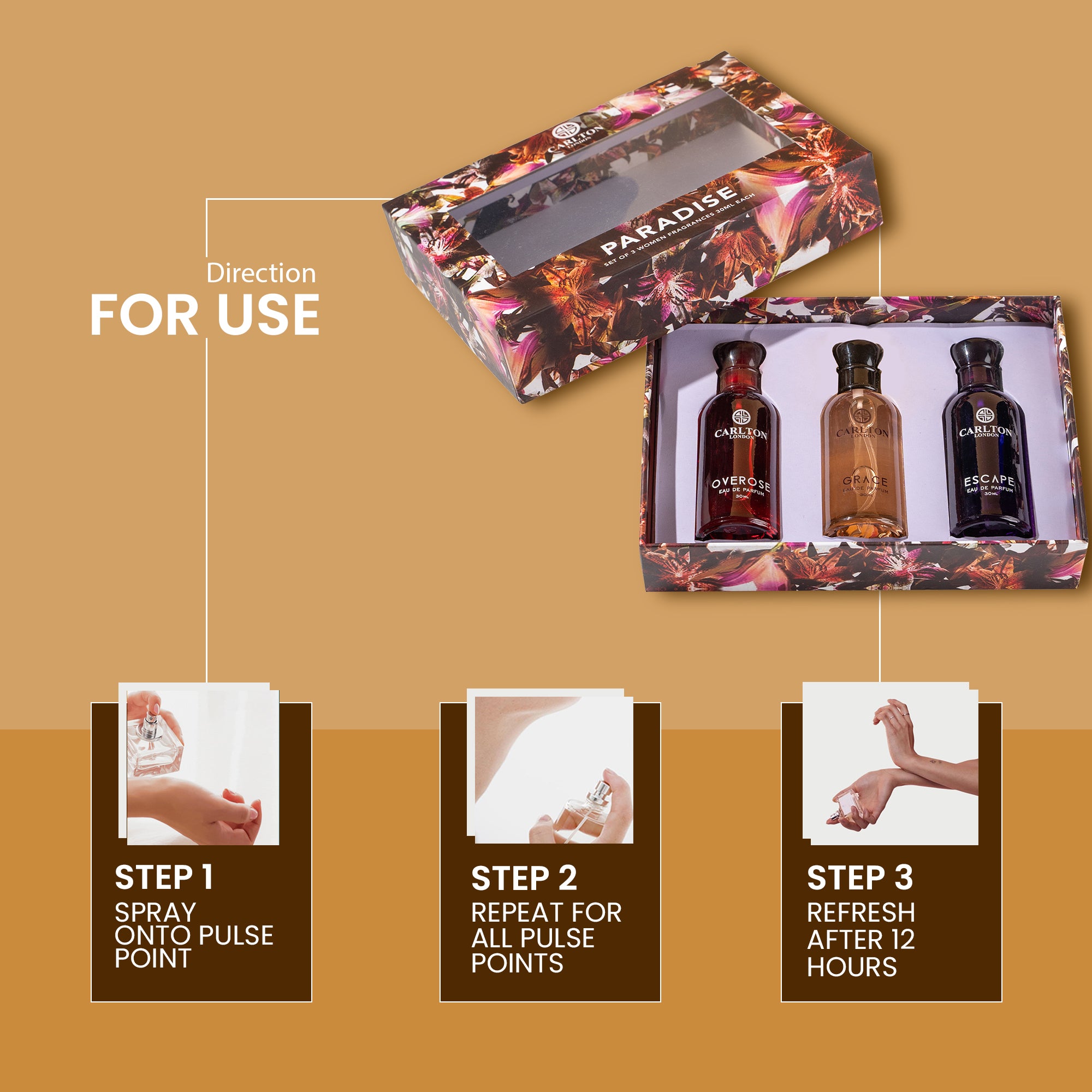 Women Paradise Gift Set Of 3 - 30Ml Each