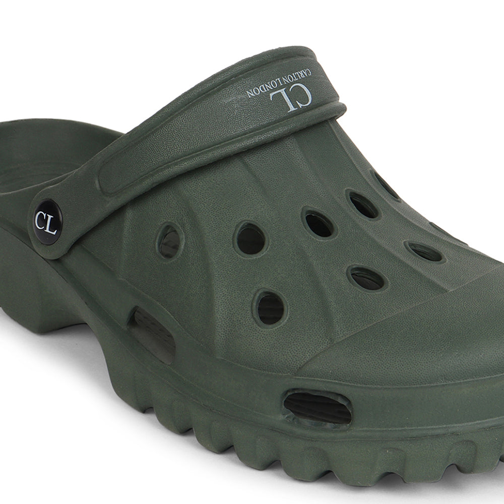 Men Perforated Slip On Clogs with Back Strap