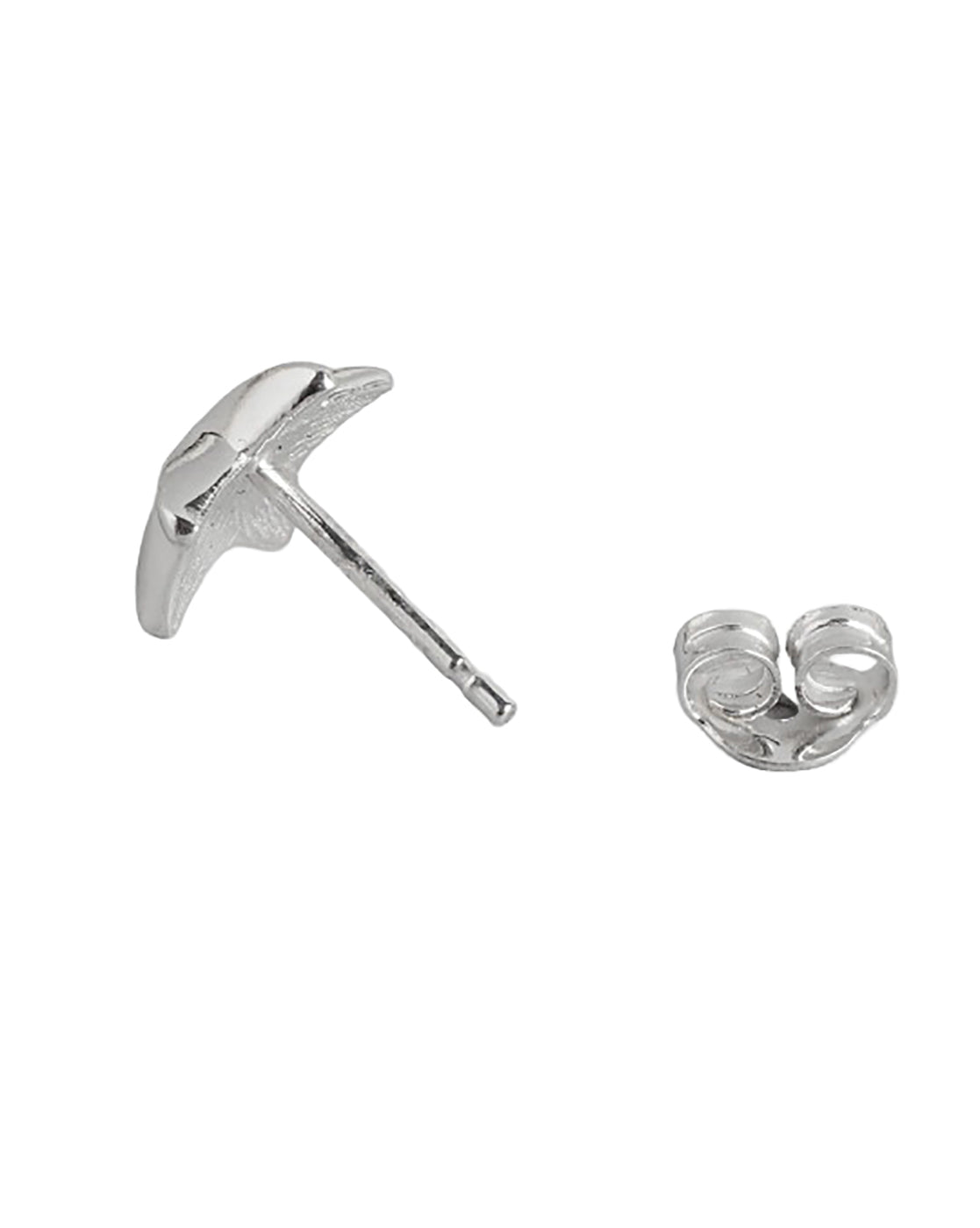 925 Sterling Silver Rhodium Plated Star Stud with Chain Mismatch Earring