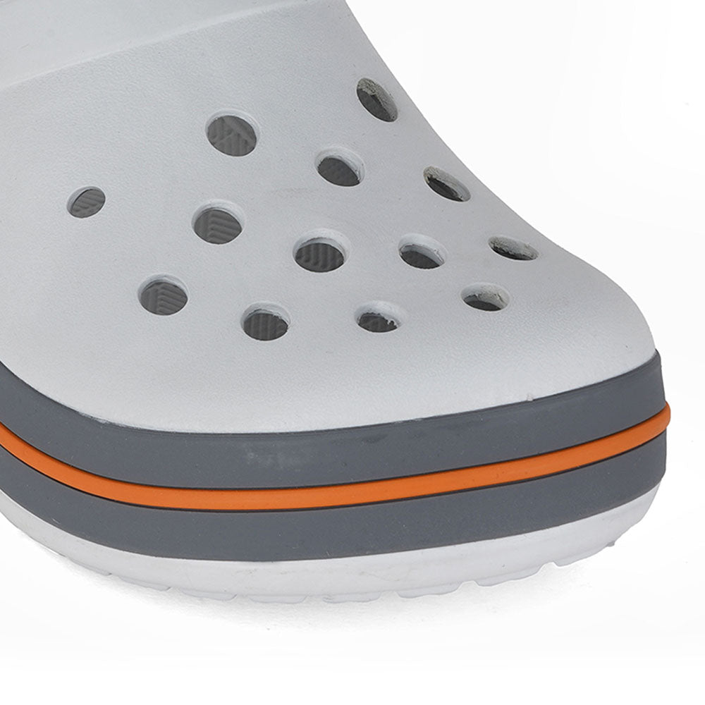 Men Classic Striped Sole Perforated Clogs