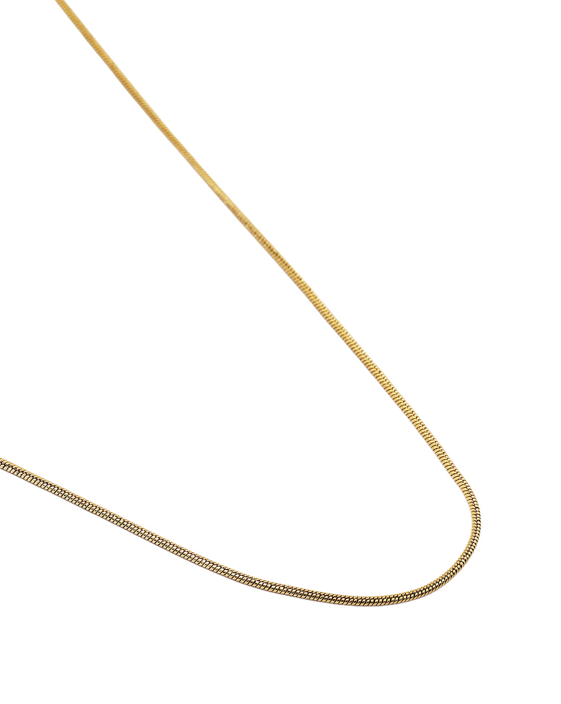Set of 2 Gold Plated Stainless Steel Snake Layer Chain Necklace