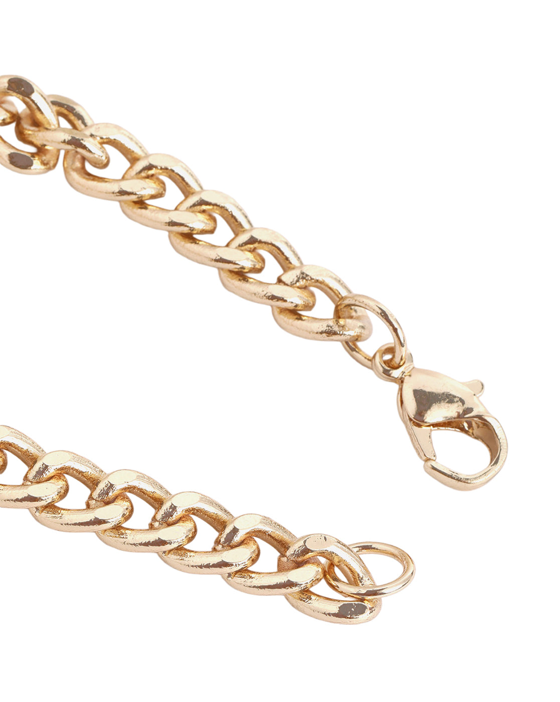 Men Gold Plated Link Bracelet