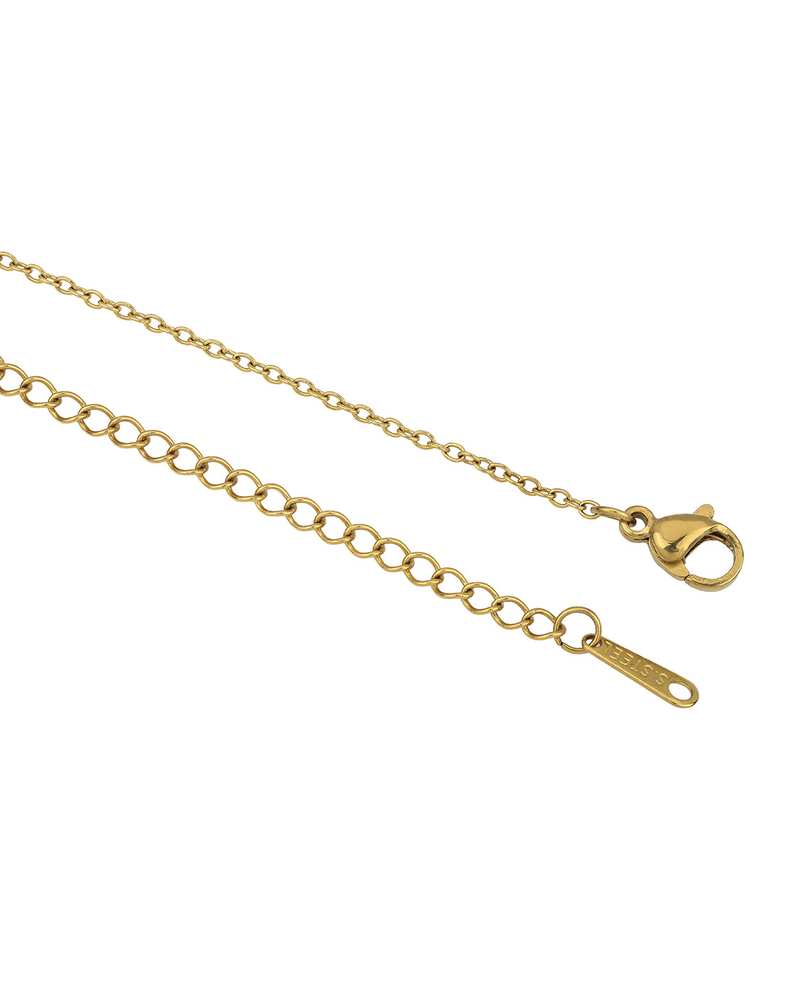 18kt Gold Plated CZ-Heart-Teardrop-Baguette & Round Interchangeable Solitaire Pendant with Chain Necklace