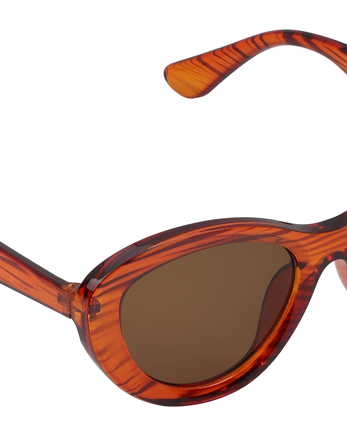 Women Tortoise Shell UV Protected Brown Lens Cateye Sunglasses