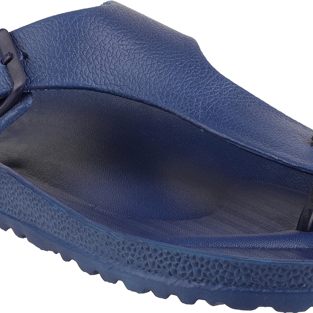 Men Solid Thong Slide with Adjustable Strap
