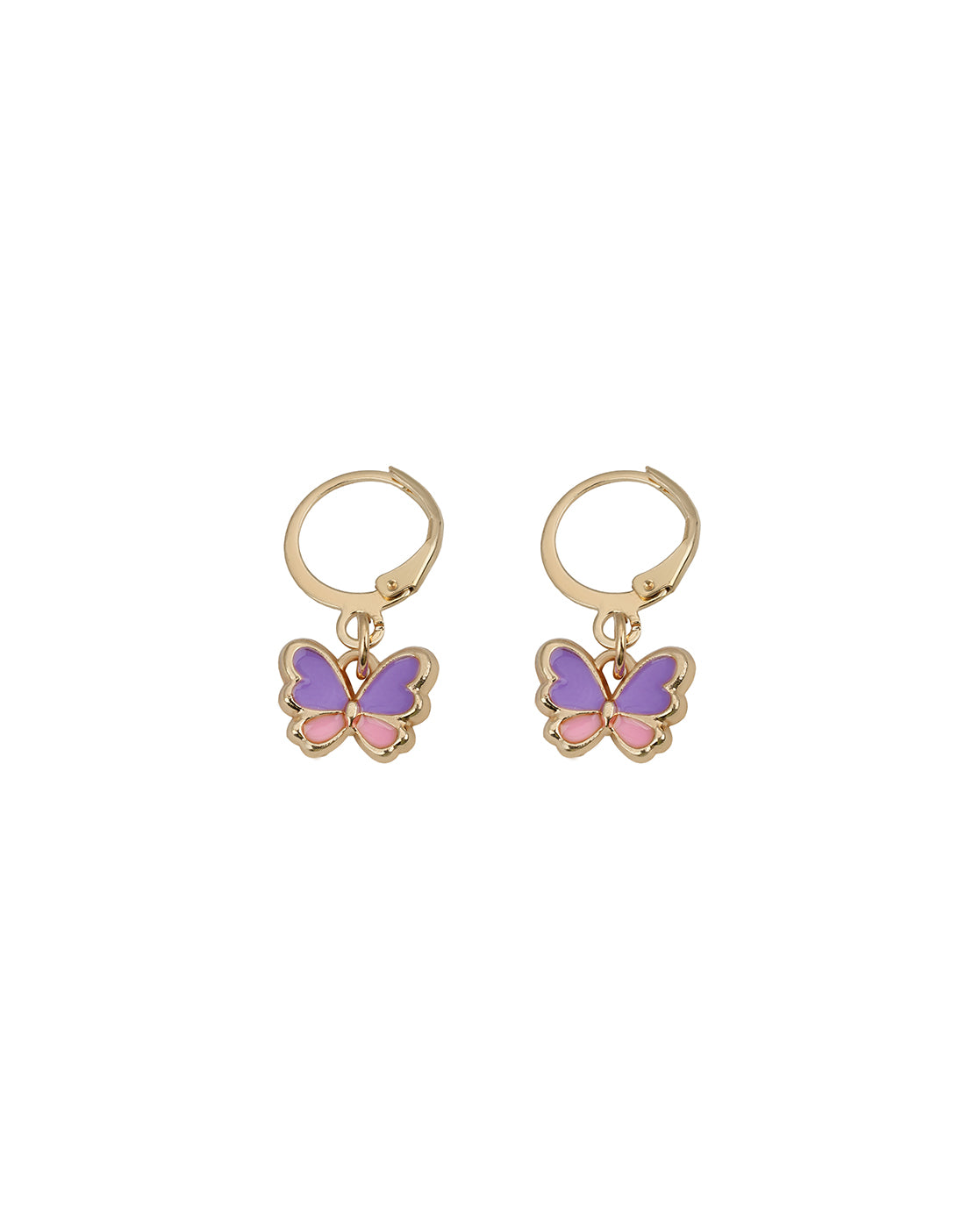 Girls Gold Plated Multi-Colour Butterfly Jewellery Set