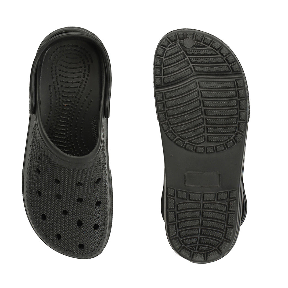 Men Sculpted Perforated Comfort Clogs with Back Strap