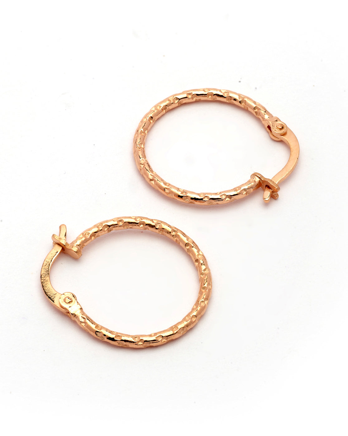 18kt Rose Gold Plated Hoop Earring