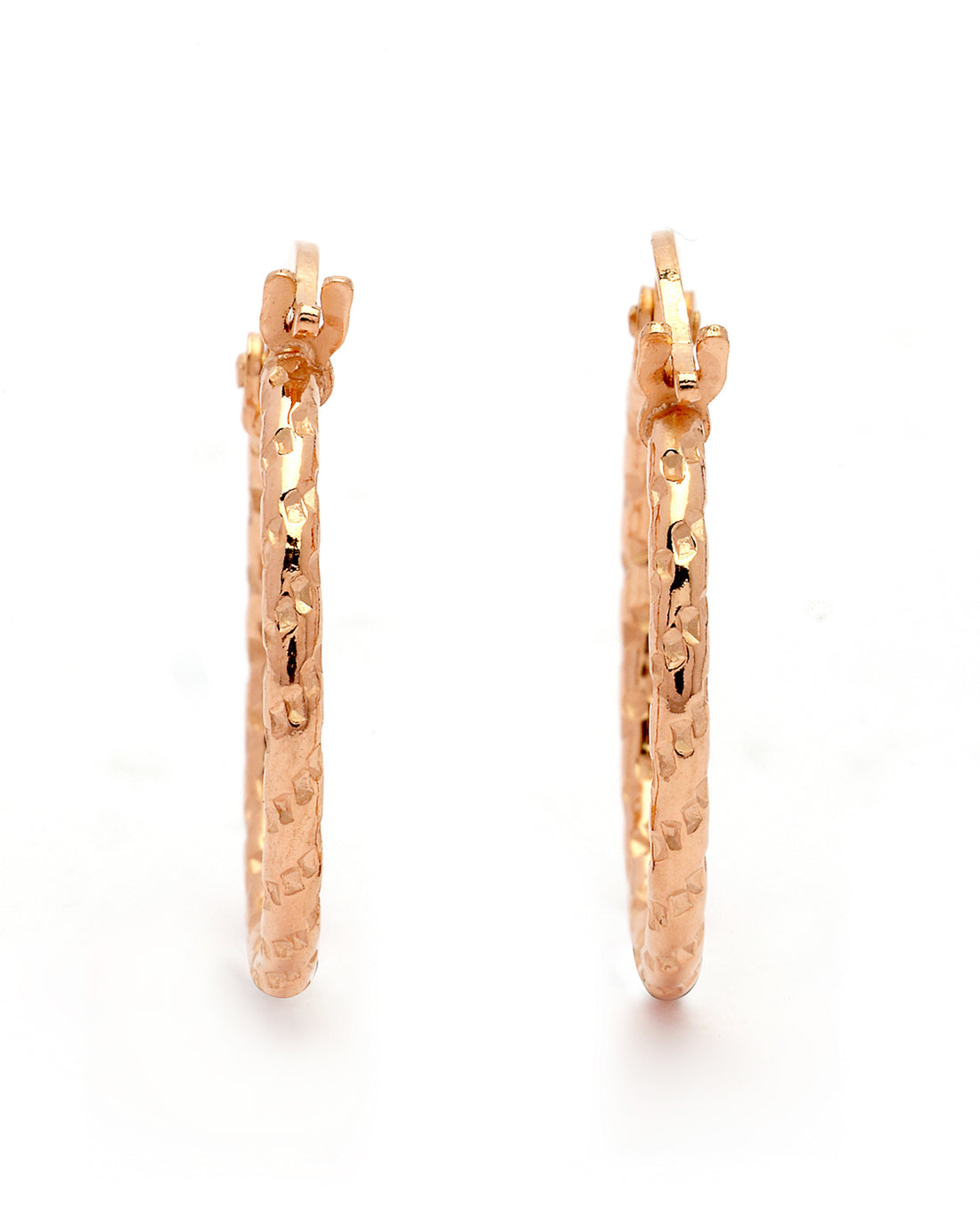 18kt Rose Gold Plated Hoop Earring