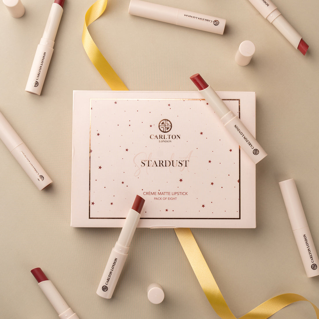 Carlton London Creamy Matte Stick Lipsticks Smudge-Proof Long Lasting Highly Pigmented Set Of - 8