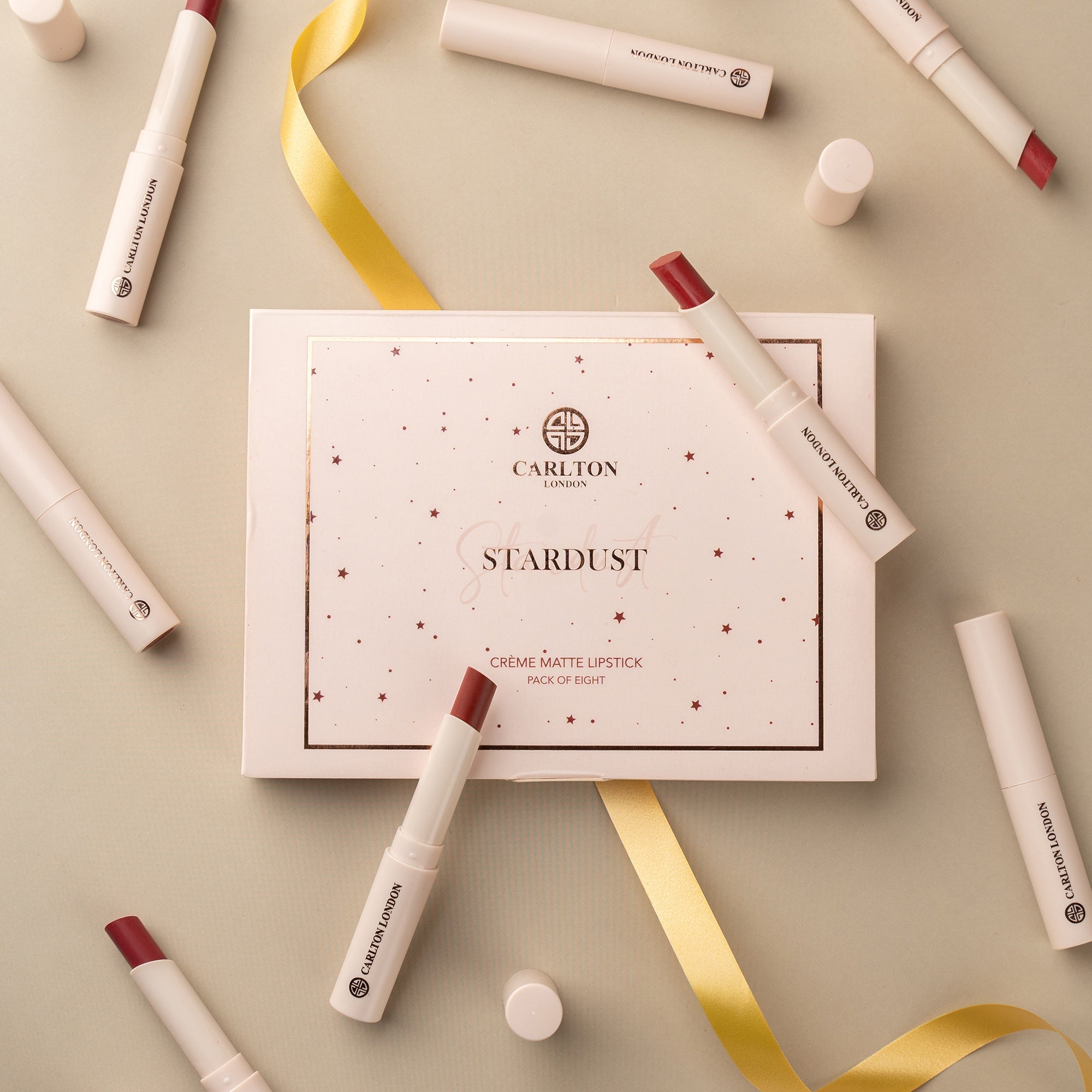 Carlton London Creamy Matte Stick Lipsticks Smudge-Proof Long Lasting Highly Pigmented Set Of - 8