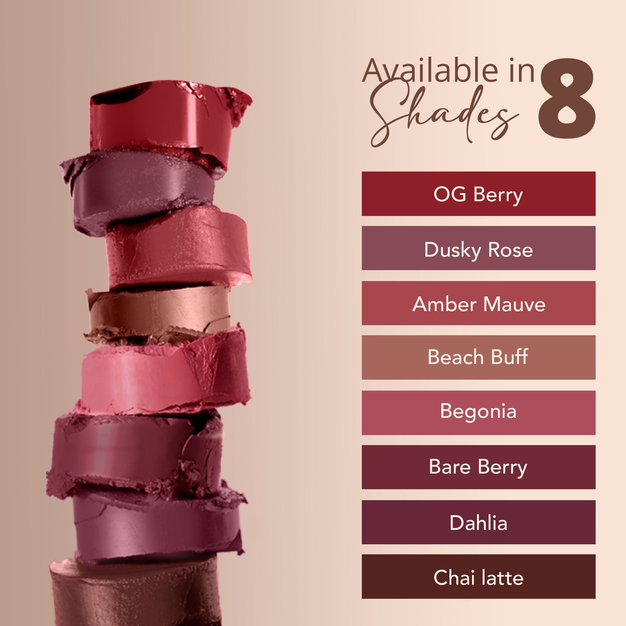 Carlton London Creamy Matte Stick Lipsticks Smudge-Proof Long Lasting Highly Pigmented Set Of - 8