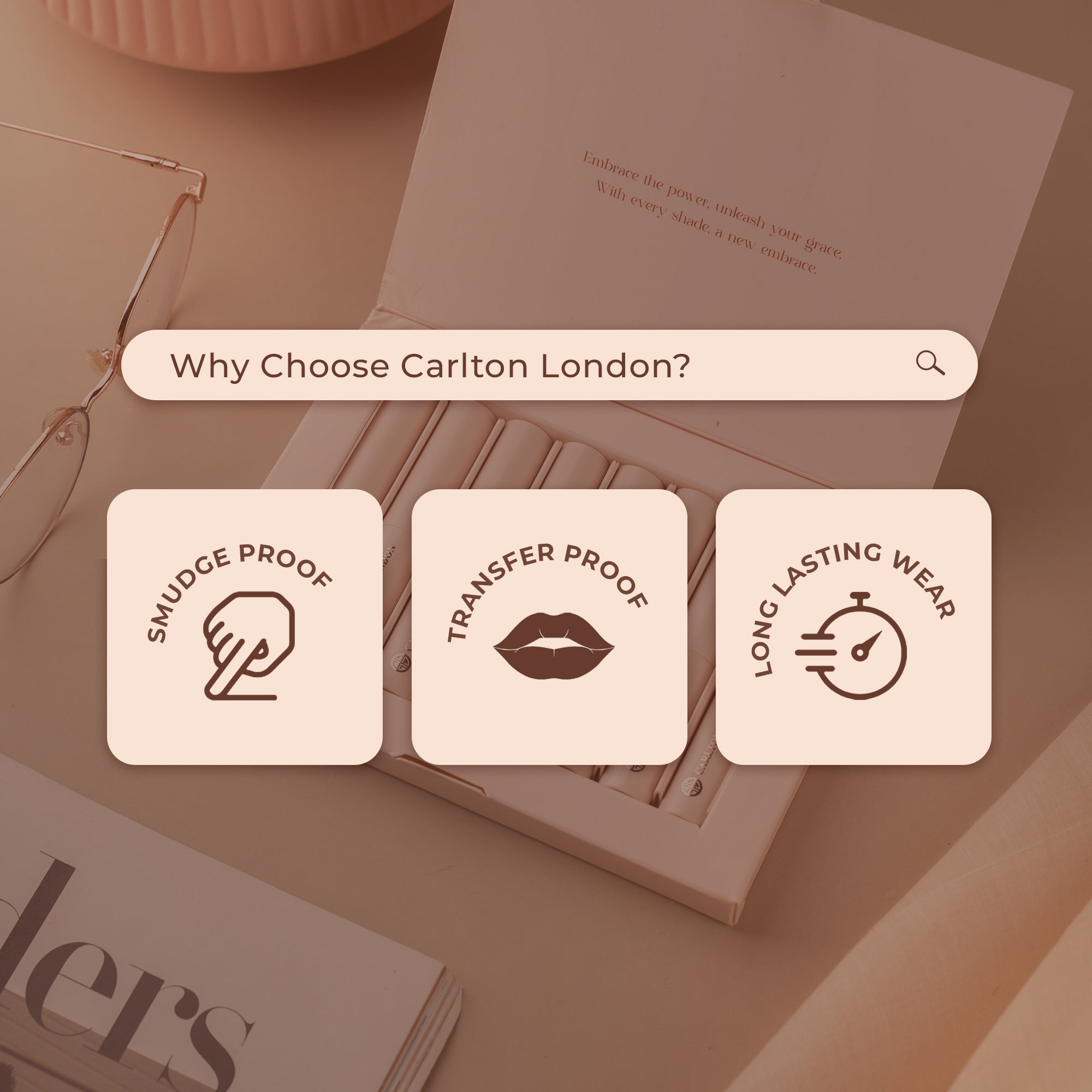 Carlton London Creamy Matte Stick Lipsticks Smudge-Proof Long Lasting Highly Pigmented Set Of - 8