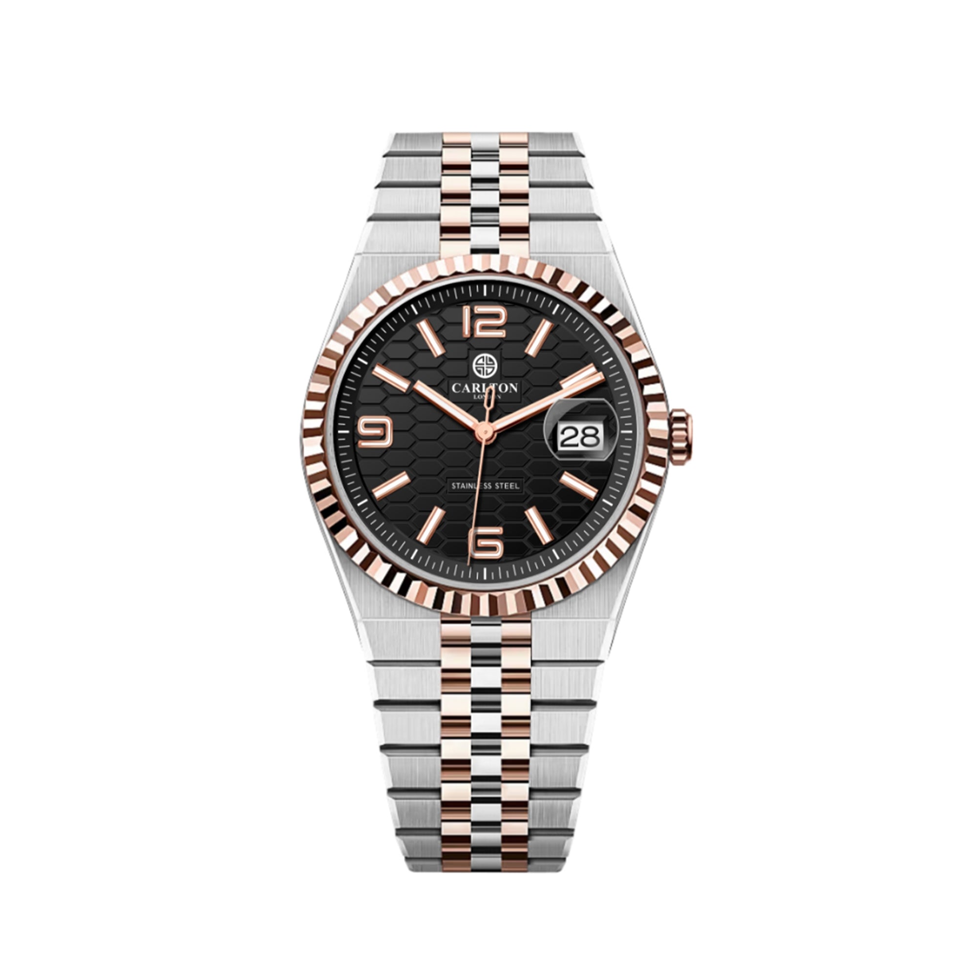 Carlton London Men Rover Black Analog Watch CL-ROVER-SRGBLK