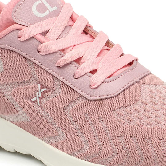 Women Printed Lightweight Mesh Contrast Sole Sneakers