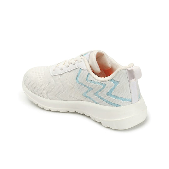 Women Printed Lightweight Mesh Contrast Sole Sneakers