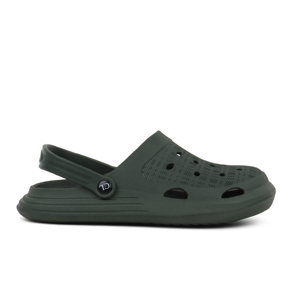 Men Sculpted Perforated Comfort Clogs with Back Strap