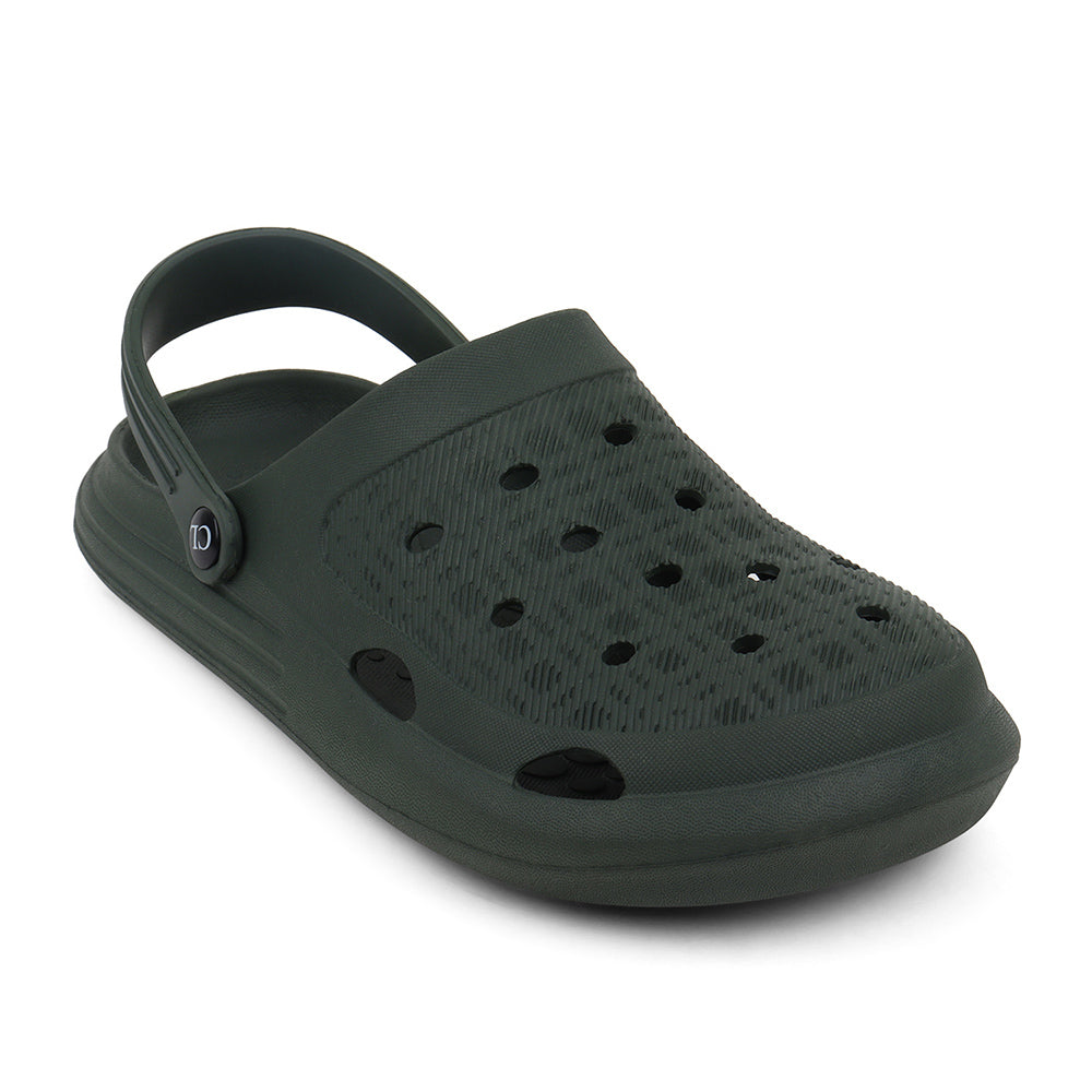 Men Sculpted Perforated Comfort Clogs with Back Strap