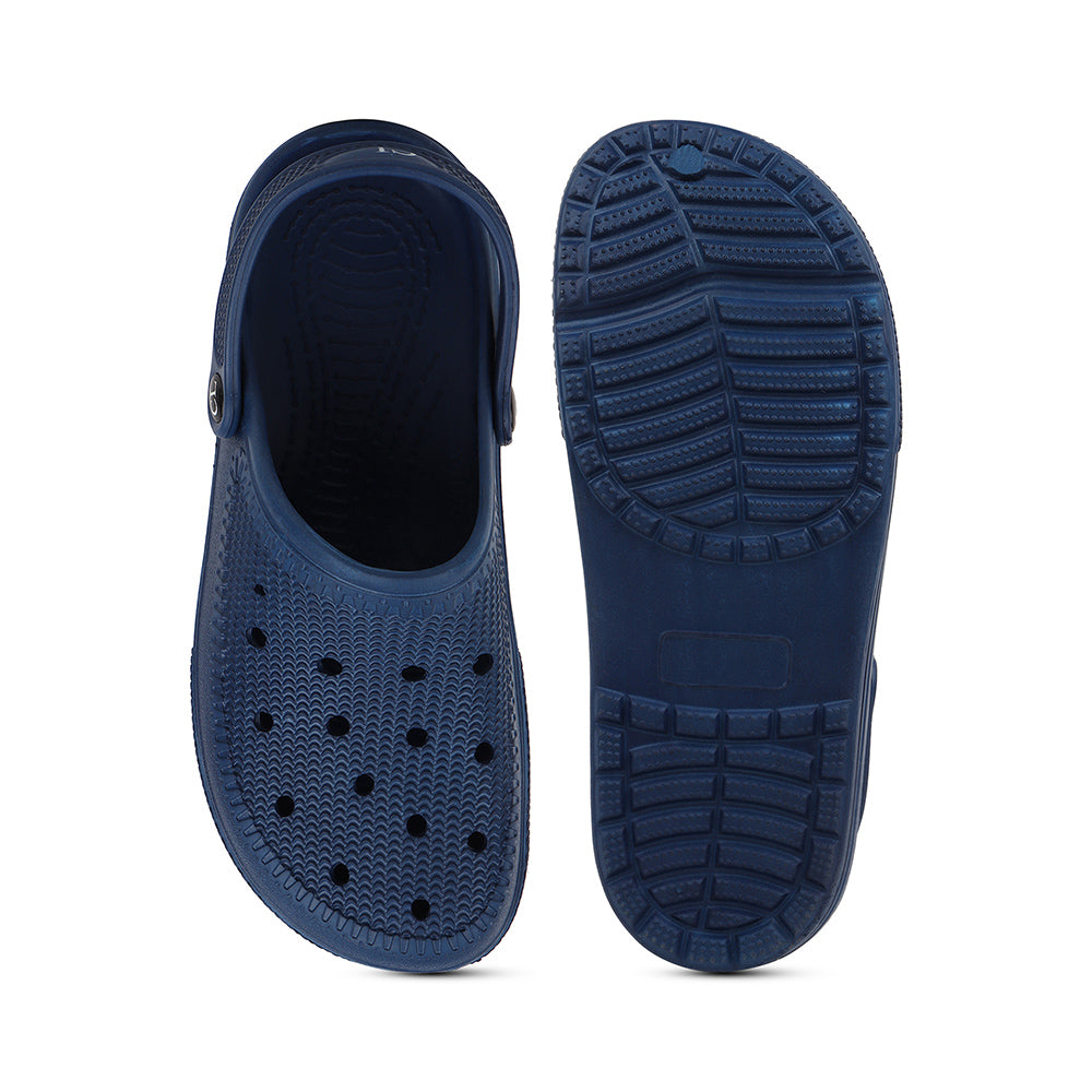 Men Sculpted Perforated Comfort Clogs with Back Strap