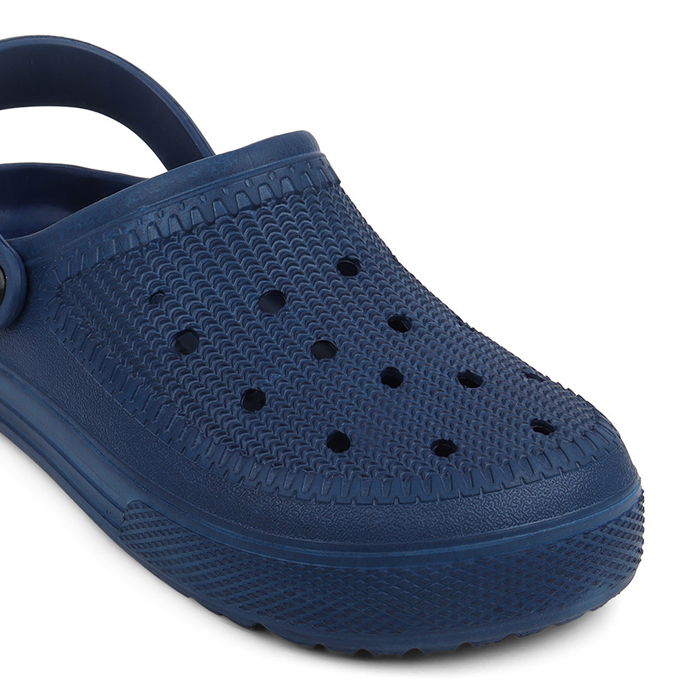 Men Sculpted Perforated Comfort Clogs with Back Strap