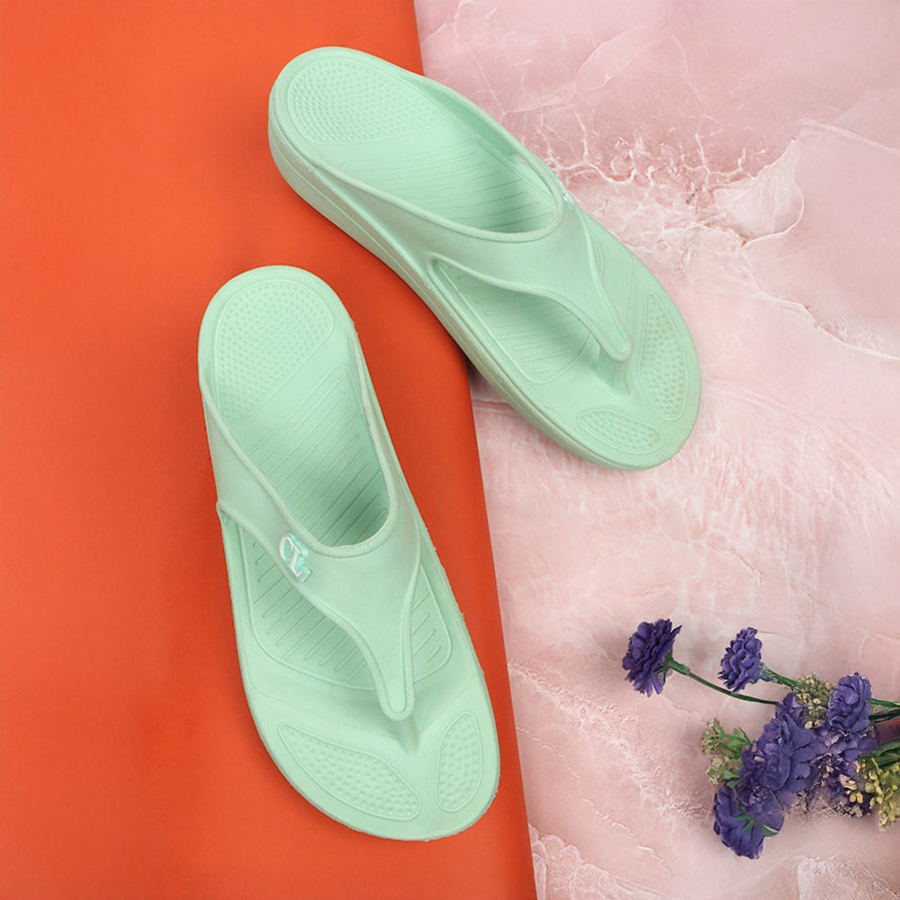 Women Fuchsia Comfortable Wedge Flip Flops