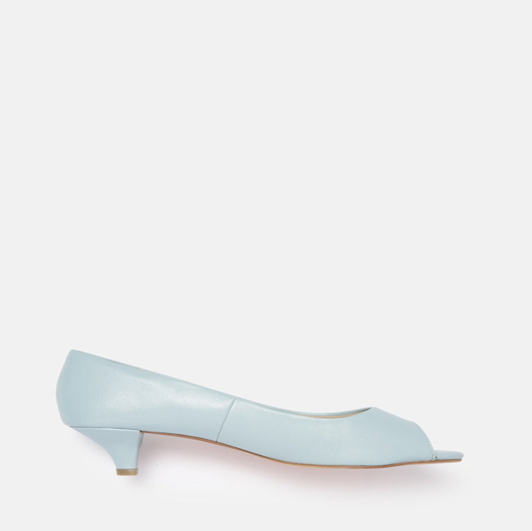 Light blue kitten hot sale heel shoes