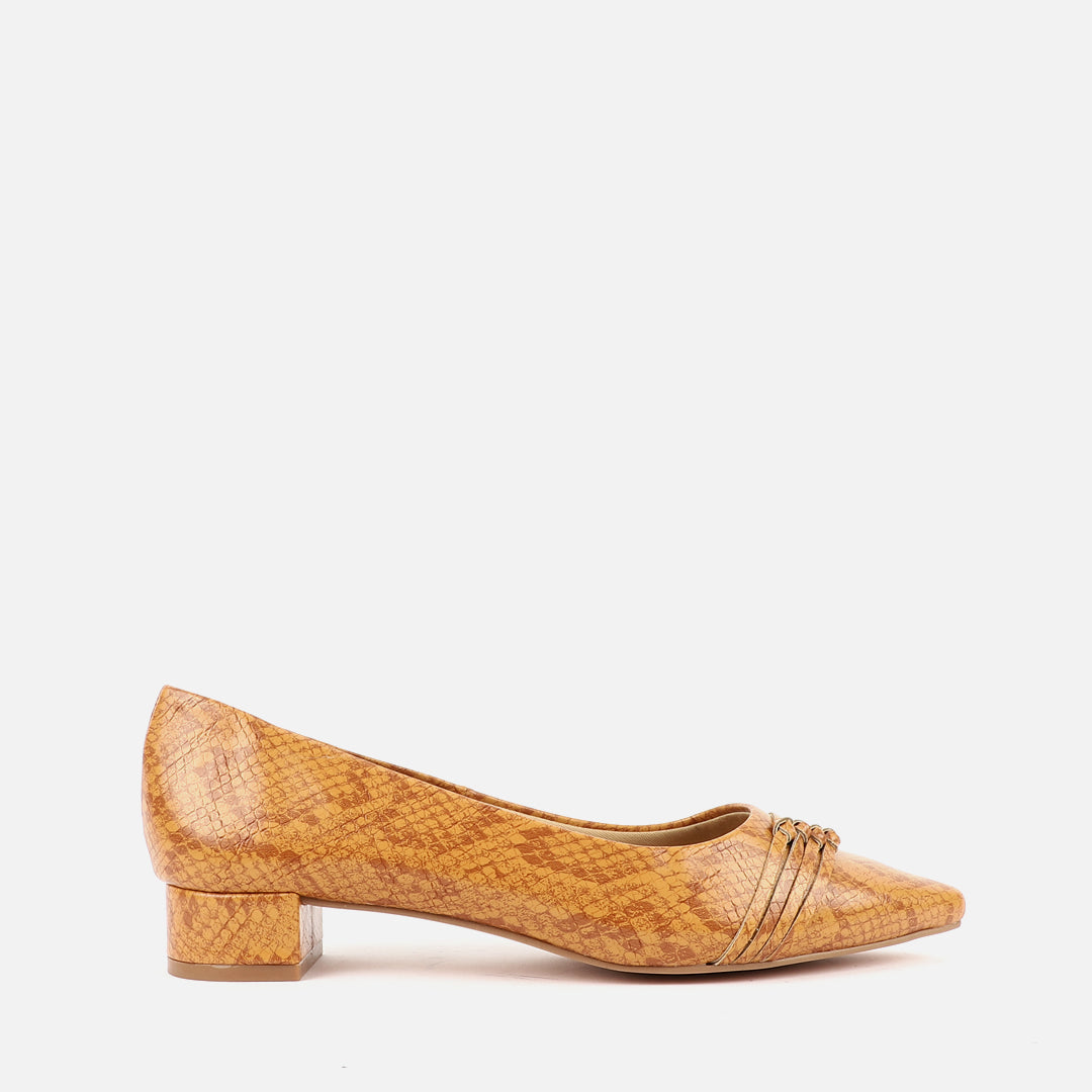 Tan block heel court on sale shoes