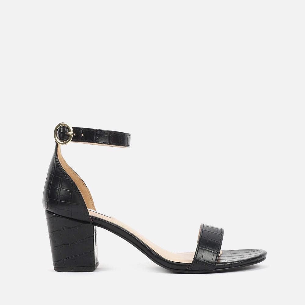 Leather block heel discount sandals