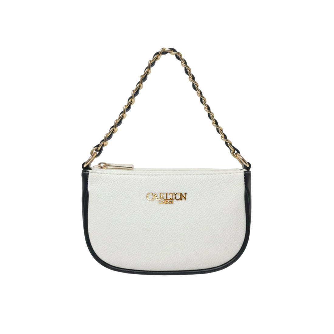 Carlton London Raffaella Black Textured Two Tone Sling Bag CLLP 1077 BLACK