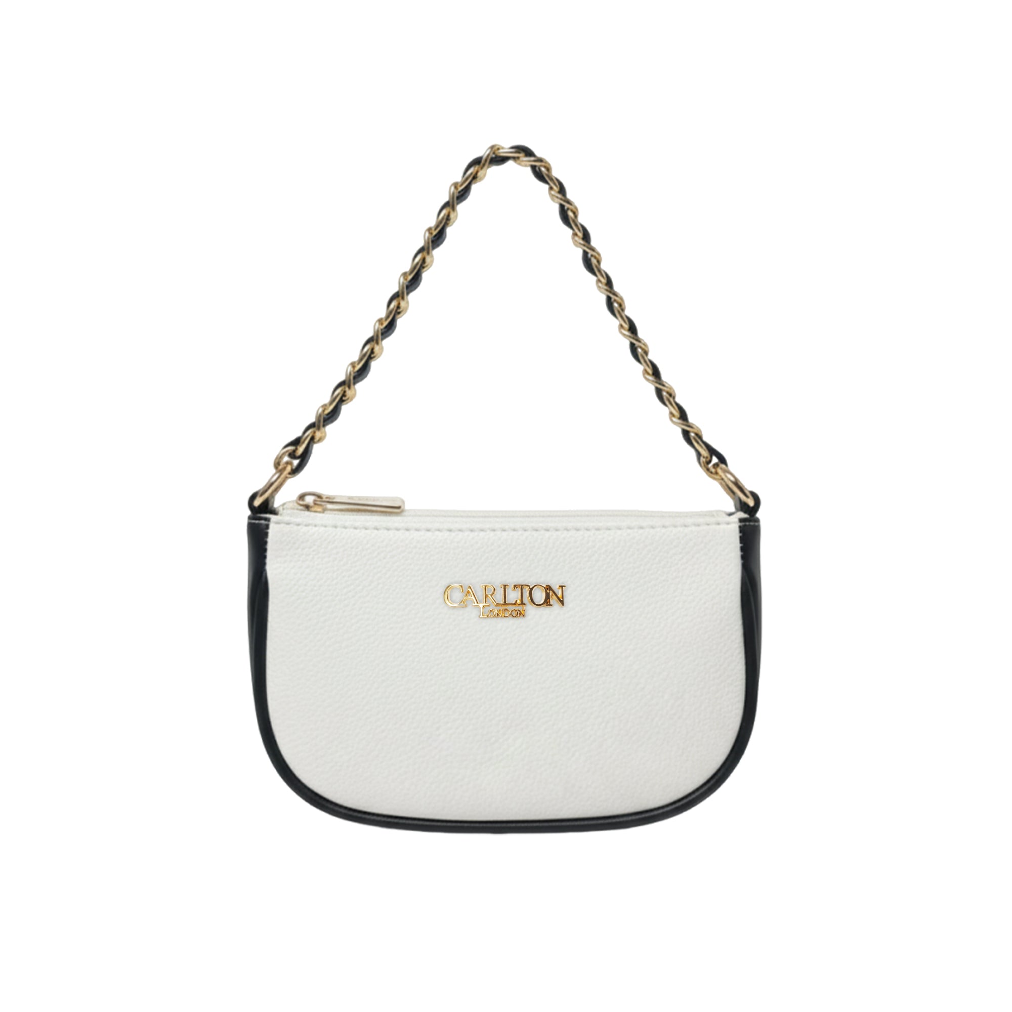 Carlton London Raffaella Black Textured Two Tone Sling Bag CLLP 1077 BLACK